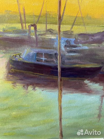 Морской пейзаж, масло 30х40 картина