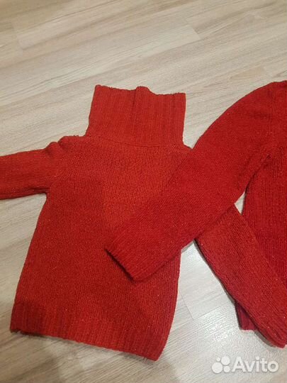 Family look, два красных свитера