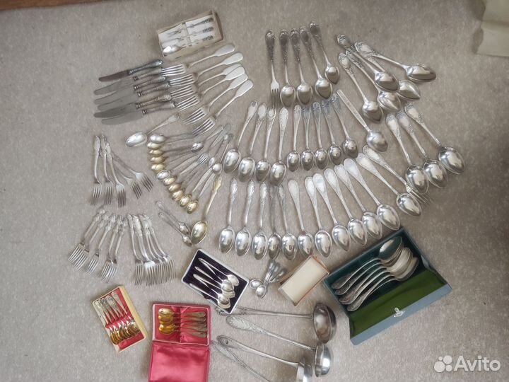 Столовые приборы мельхиор СССР
