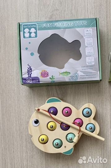 Новая рыбалка рыбка деревянная игрушка