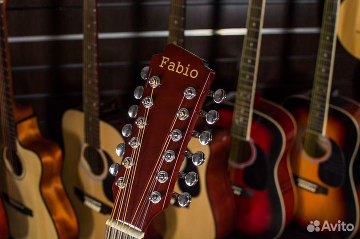 Гитара 12 струнная Fabio + аксессуары