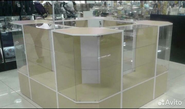 Стеклянные полки Островок