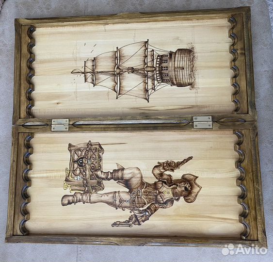 Нарды большие, резные