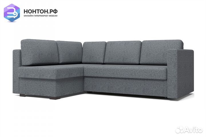 Диван угловой дельфин Джессика 2 серый
