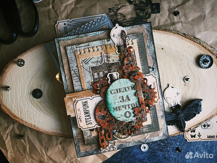 Открытка ручной работы на 23 февраля