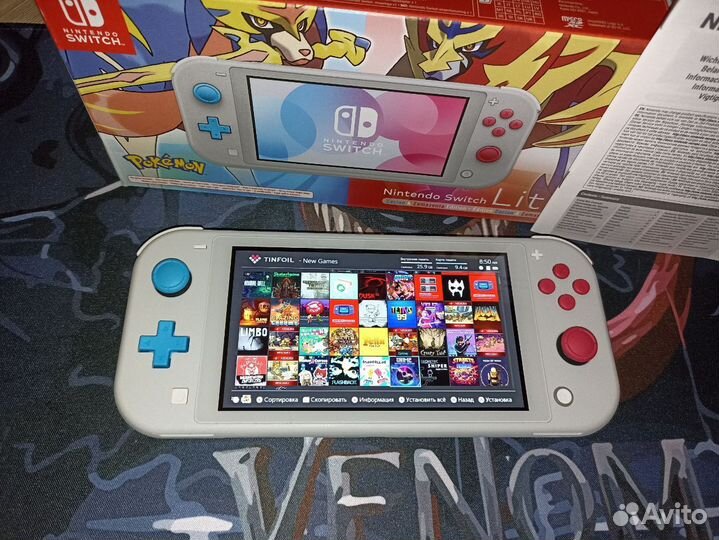 Nintendo switch lite прошитая чип 160gb