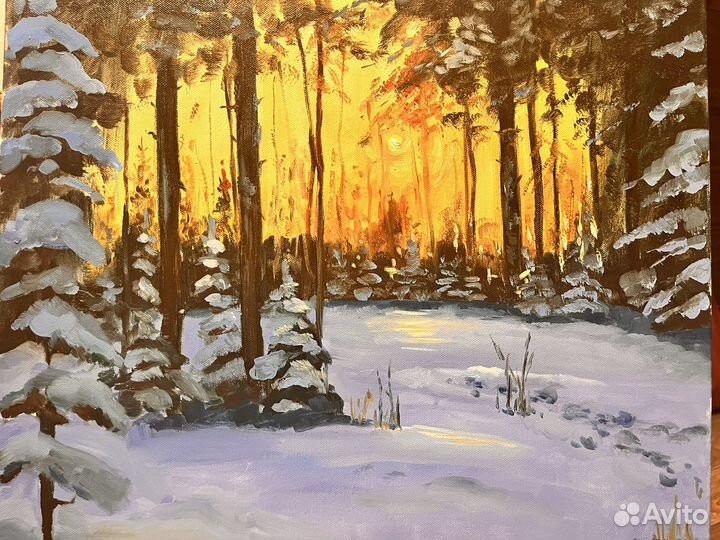 Картина маслом на холсте пейзаж