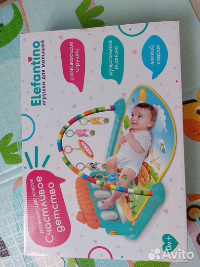 Развивающий коврик с пианино новый