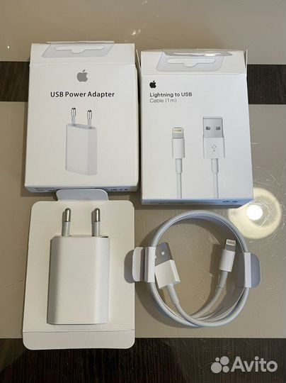 Зарядный блок Apple 5w +Kабель USB 1 m