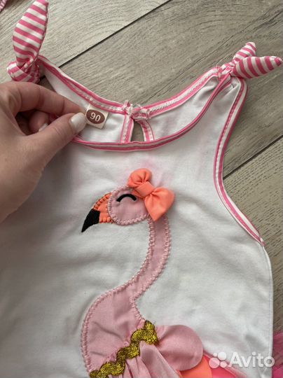 Купальник + панама на девочку 1-2года