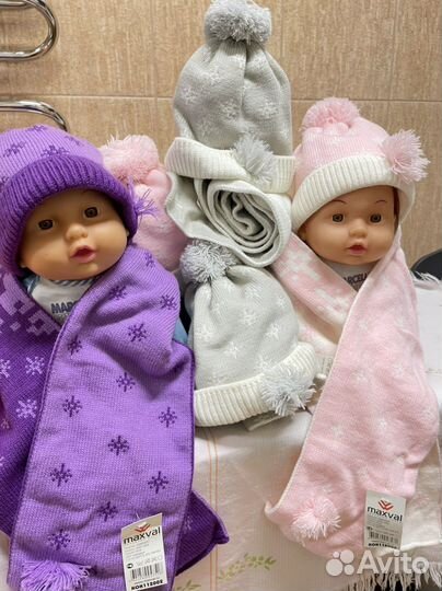 Шапка для девочки, зима 50-54