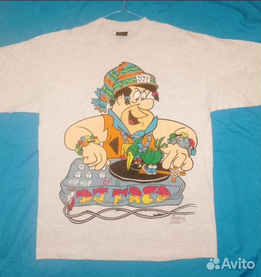 Винтажная футболка 90х Flintstones Hip Hop