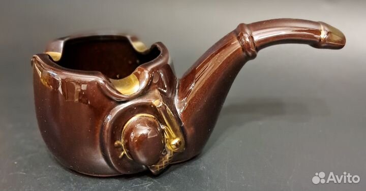 Пепельница трубка керамическая, Советский винтаж