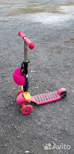Самокат-беговел детский 3в1 с родительской ручкой
