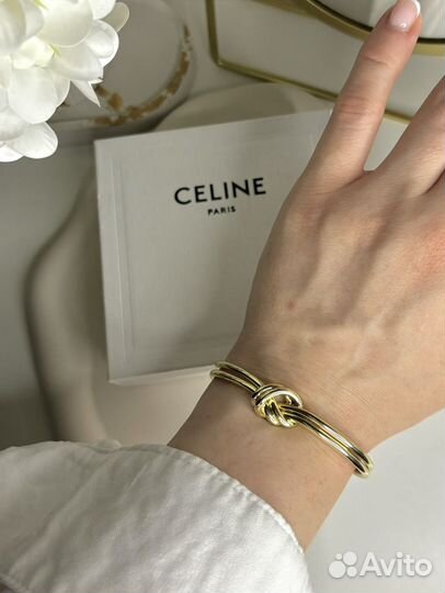 Браслет двойной узел Celine в золоте