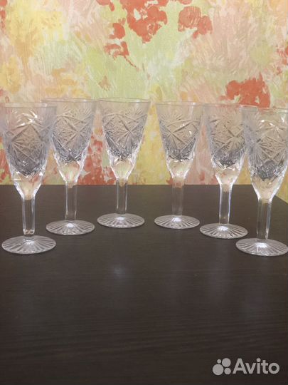 Хрустальные фужеры и рюмки СССР
