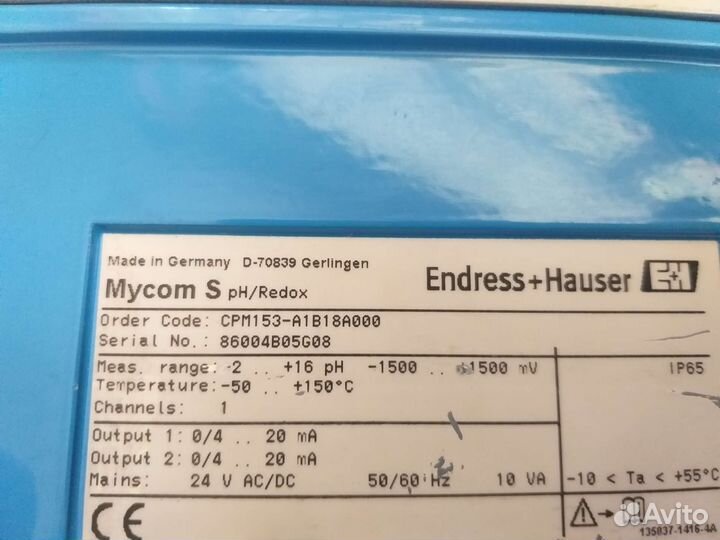 Endress hauser Mycom S CPM153-A1B18A000