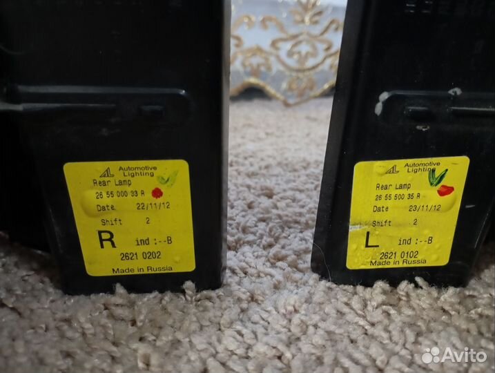 Задние фонари на Рено Дасте