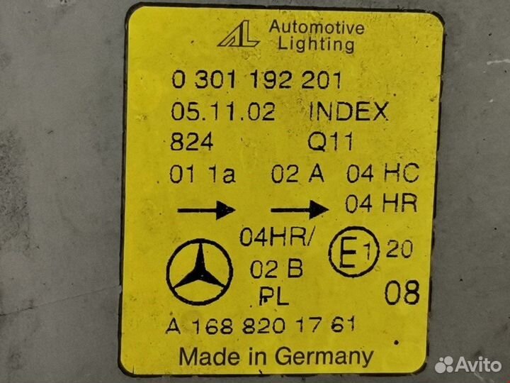 Фара передняя для mercedes-benz A-Class (W168)