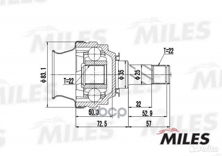 Шрус opel astra F/corsa A/B/kadett D/E/vectra A