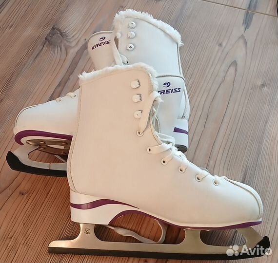 Коньки фигурные kreiss 38р. для девочки утепленные