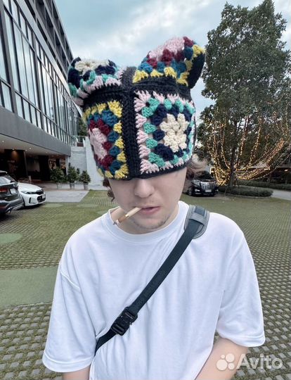 Вязаная шапка granny core