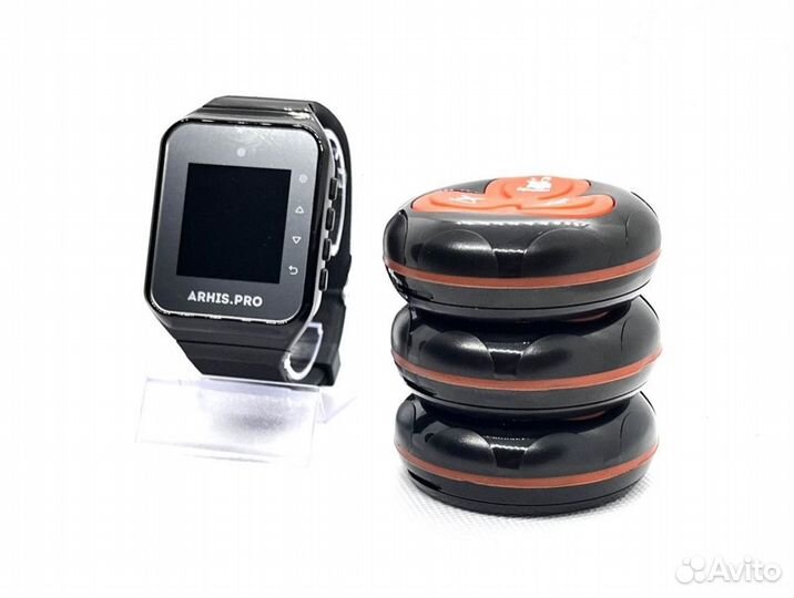 Кнопка вызова официанта с часами для кафе, баров