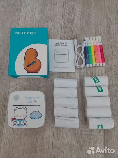 Мини термопринтер беспроводной новый