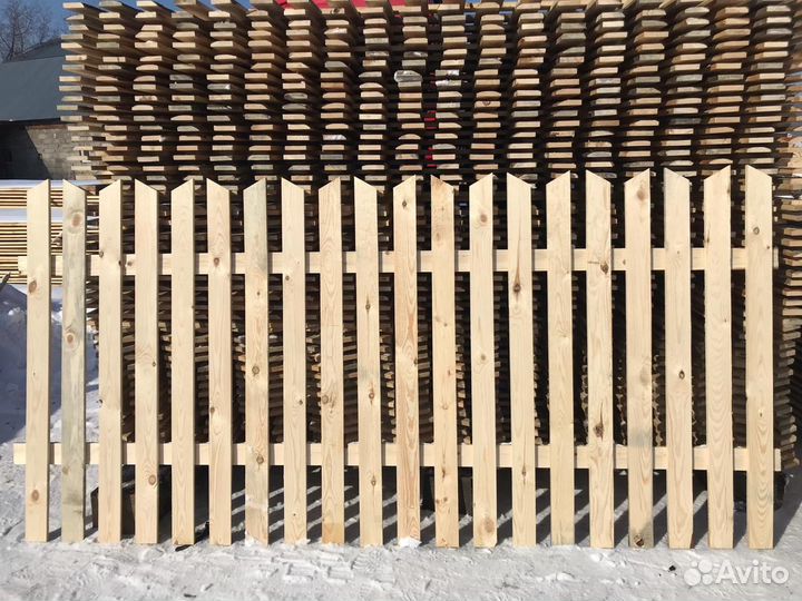 Штакетник деревянный, забор