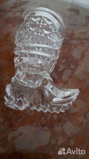 Хрустальная стопка сапожок