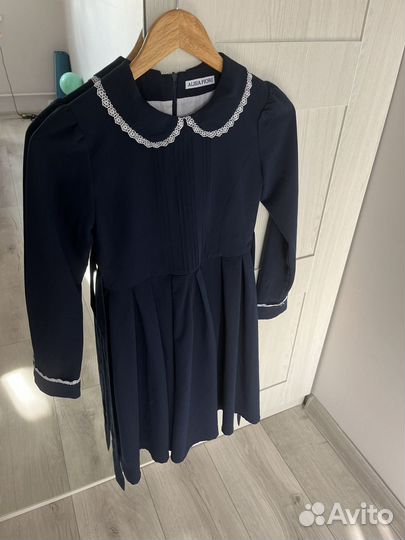 Платье школьное синее