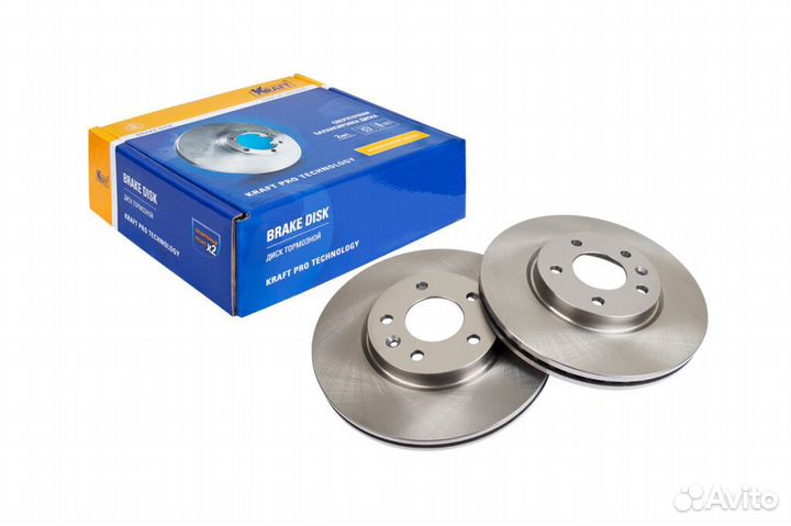 Диск тормозной передний kraft KT 016061