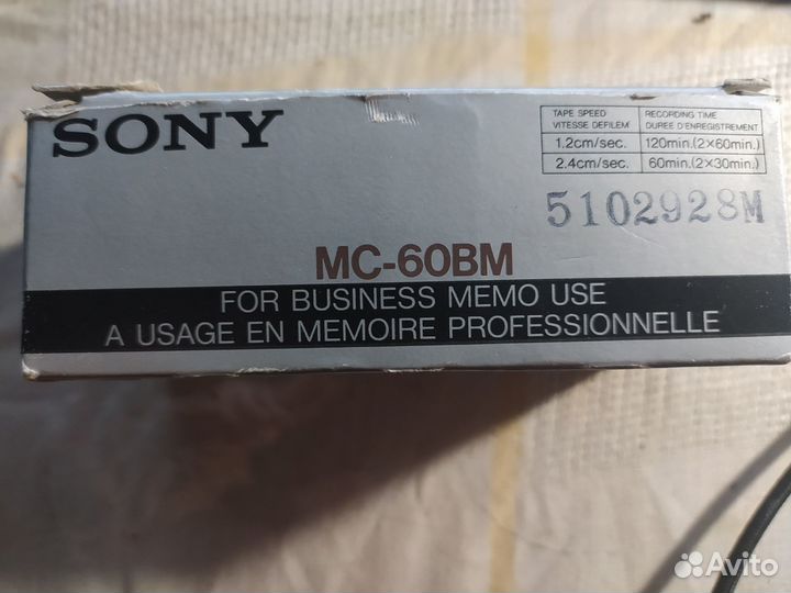 Аудиокассеты sony microcassette mc-60 bm sony