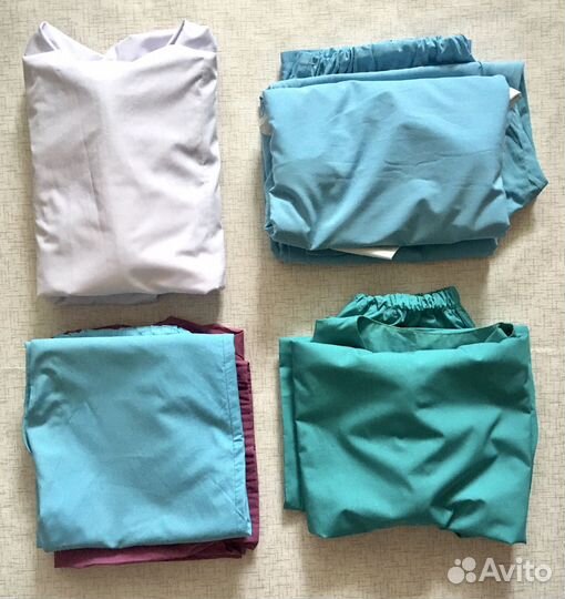 Медицинский костюм, халат, брюки, р.46-50