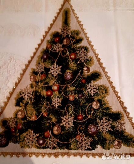 Салфетка люрекс кружево