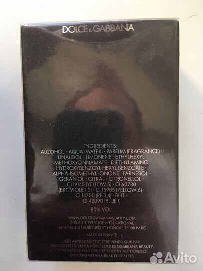 Туалетная вода Dolce & Gabbana THE ONE