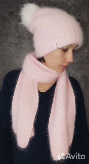 Тёплый зимний комплект из пуха норки