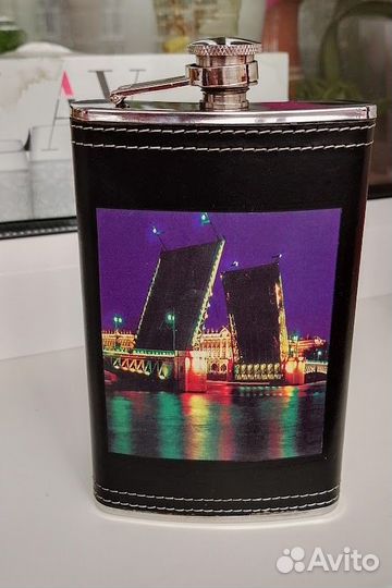 Фляжка подарочная из нержавейки