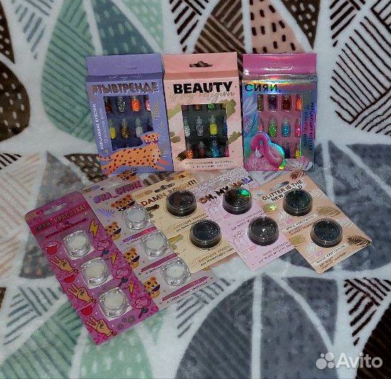 Декор для ногтей втирка блёстки кристаллы стразы