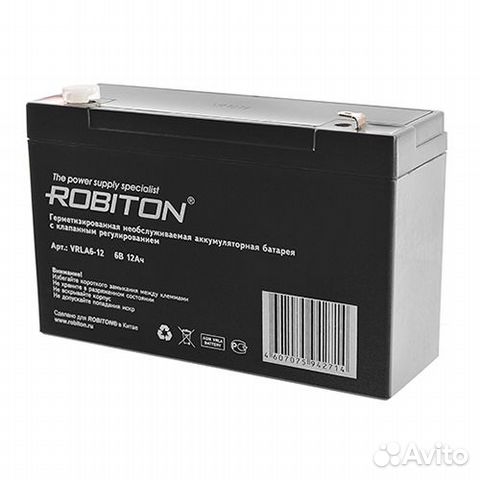 Аккумулятор robiton vrla6-12 6�В 12Ач
