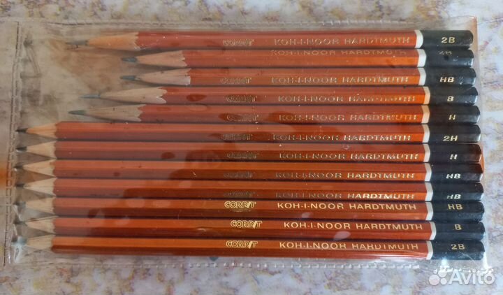 Карандаши простые чернографитные 12 шт