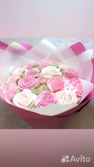 Съедобные букеты из зефира