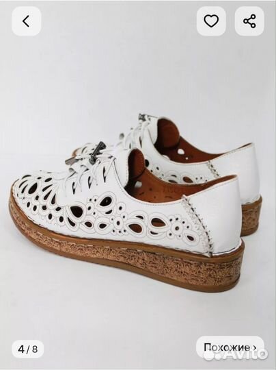 Туфли женские на шнурках 42 размер