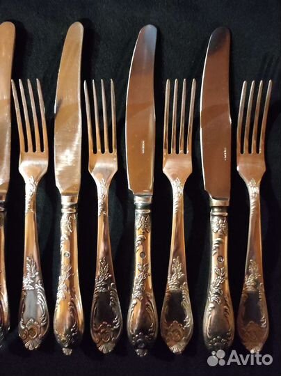 Вилки ножи десертные 12шт мельхиор зиш Классик