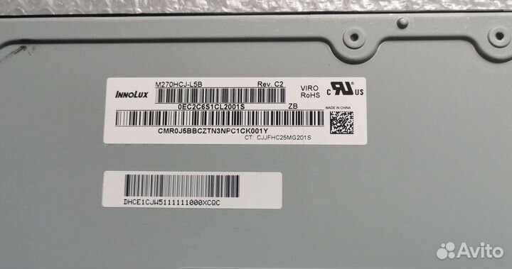 Матрица с дефектом Innolux M270HCJ-L5B для HP 27