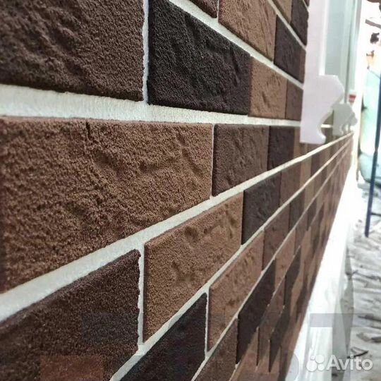 Фасадная панель.Гибкий Клинкер на сетке