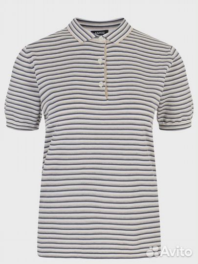 Поло хлопковое в полоску Aspesi