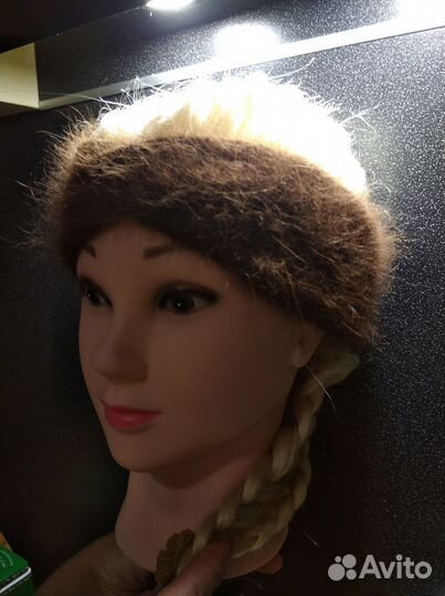 Повязка на голову вязаная