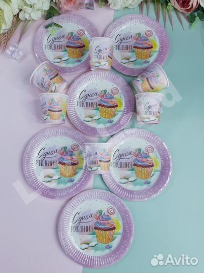 Набор одноразовой посуды Сладкий др