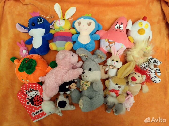 Мягкие игрушки пакетом и поштучно